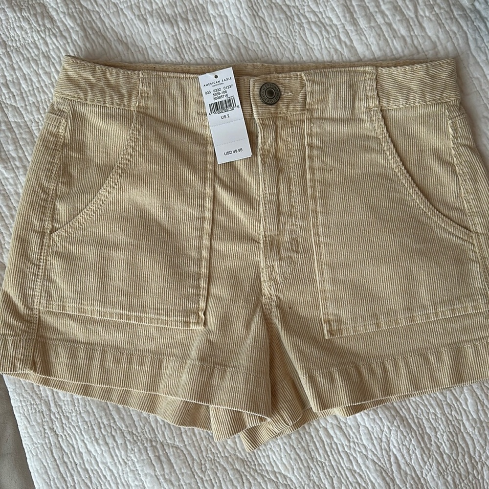American Eagle corduroy shorts, size 2, new with tags